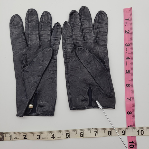 Lot of 3 Womens‎ Small Vintage Leather Gloves - Picture 7 of 9